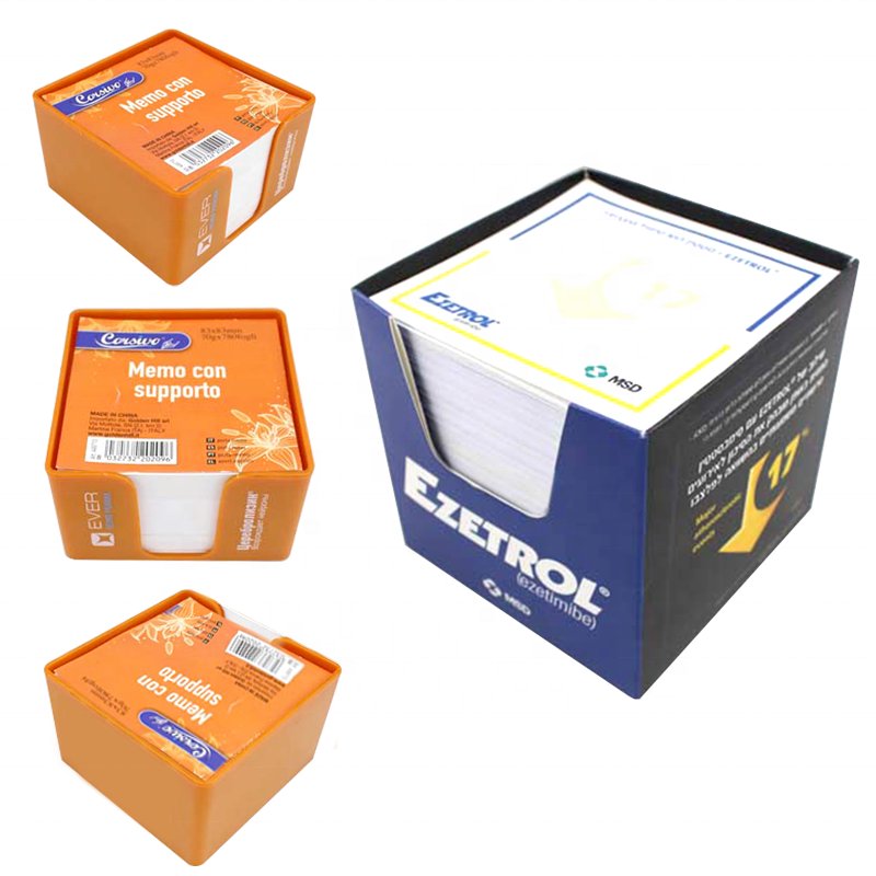 Promotional white medical Memo Pads Sticky Notes custom with plastic box
