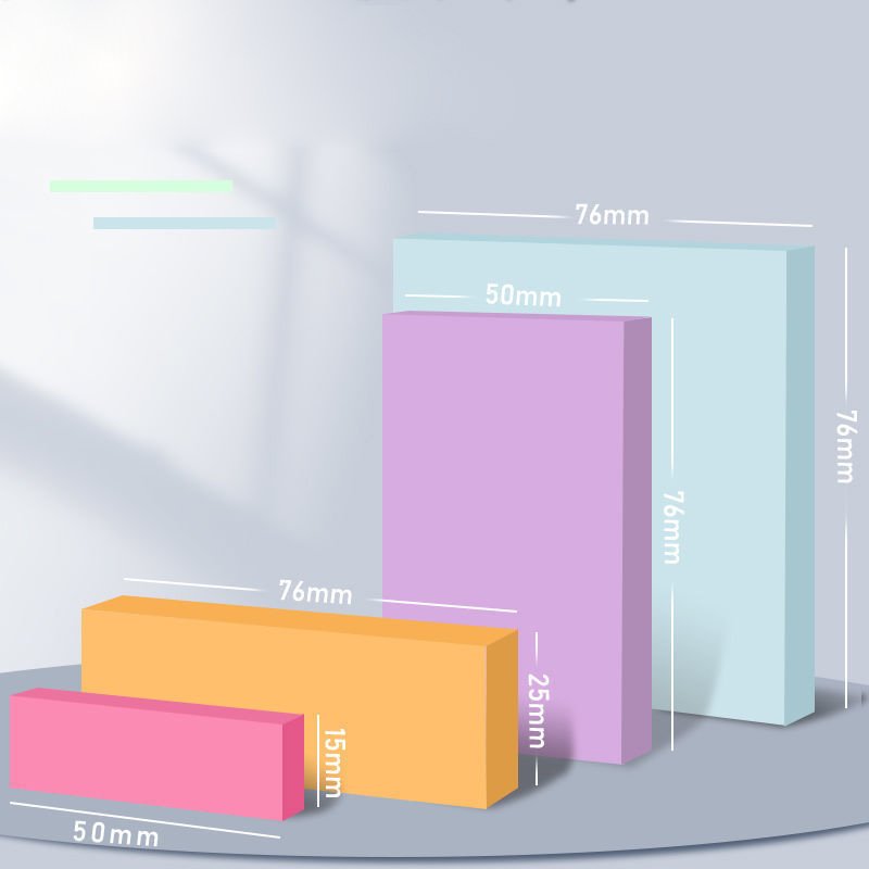 Sticky Notes Colors Self-Stick Note Pads, 6 Colors Bulk Sticky Memo Pad for School Office Meeting