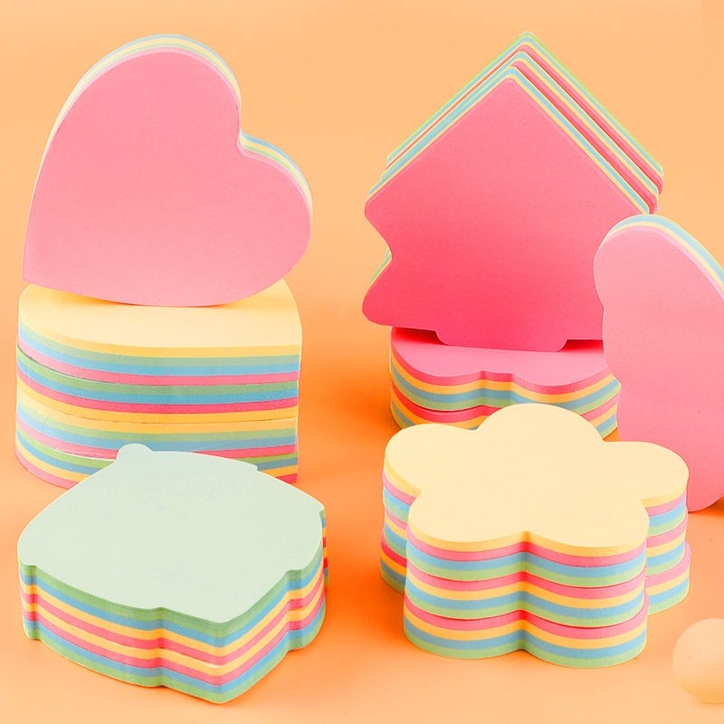 Sticky Notes Colors Self-Stick Note Pads, 6 Colors Bulk Sticky Memo Pad for School Office Meeting