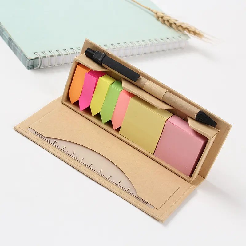 Cheap products cute stationery custom printed LOGO memo pad fancy self adhesive sticky note set