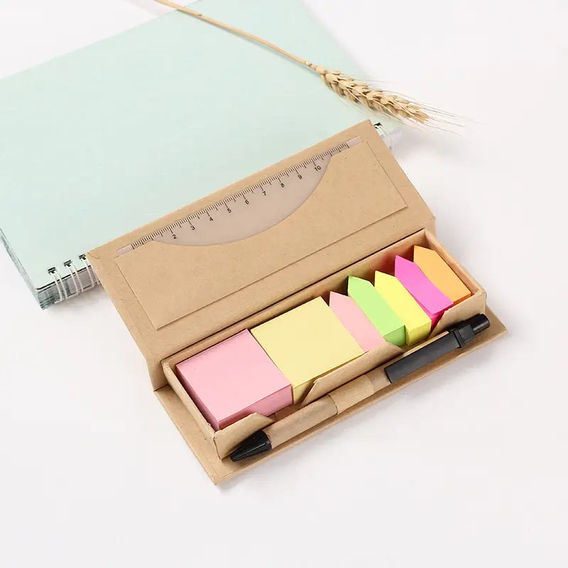 Cheap products cute stationery custom printed LOGO memo pad fancy self adhesive sticky note set