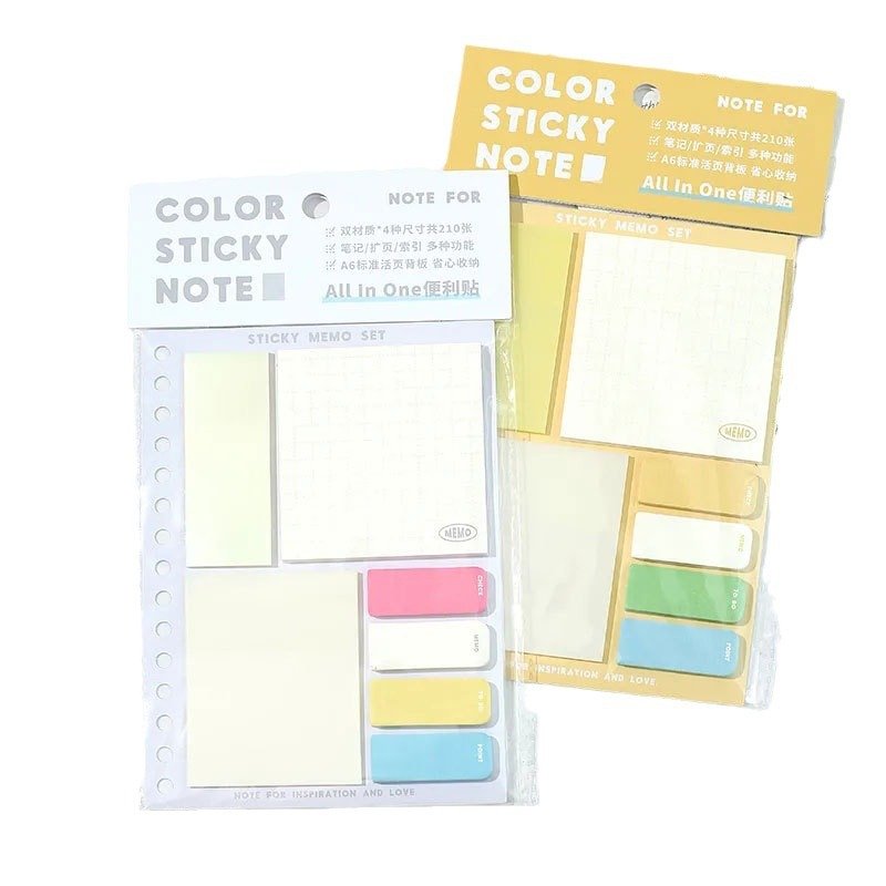 Creative combination Sticky notes A6 loose-leaf board student environmental stationery N times index sticker customization