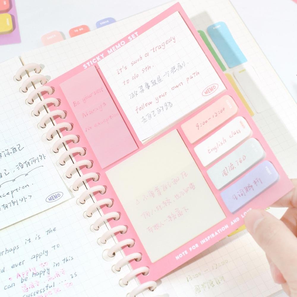 Creative combination Sticky notes A6 loose-leaf board student environmental stationery N times index sticker customization