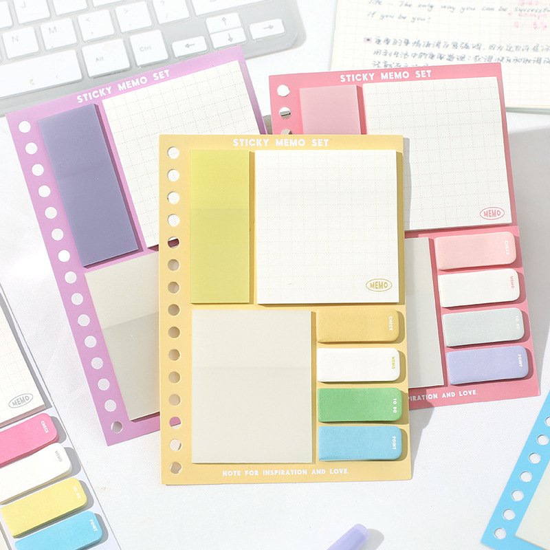 Creative combination Sticky notes A6 loose-leaf board student environmental stationery N times index sticker customization