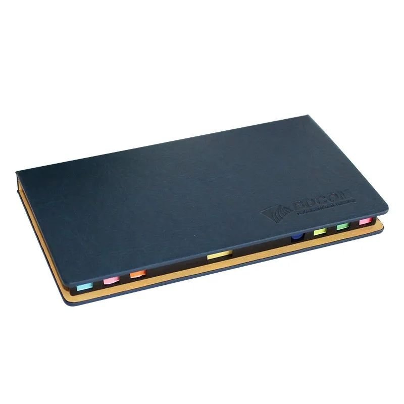 Custom Logo Die Cut Square Arrow Shape Paper Reminder Notes Label Annotations Leather Cover Sticky Notes with Pen Gift Box Set