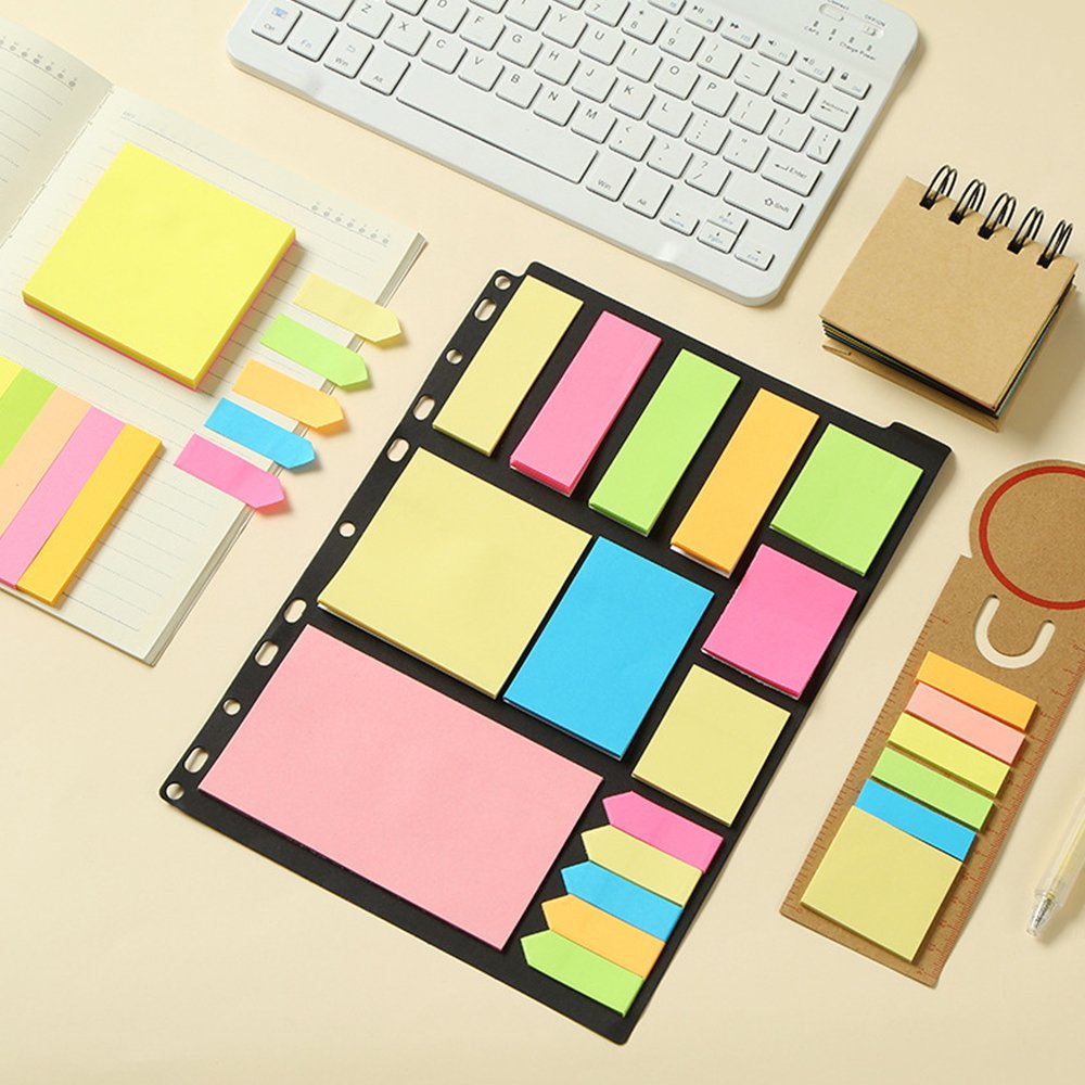 Custom Logo Die Cut Square Arrow Shape Paper Reminder Notes Label Annotations Leather Cover Sticky Notes with Pen Gift Box Set