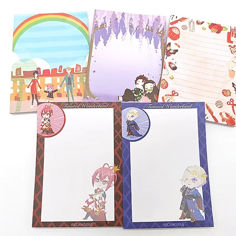 Custom Lined Manufacturers Notebook Cute Cartoon Style Student School Supplies Convenience Stickers Memo Pads Sticky Notes