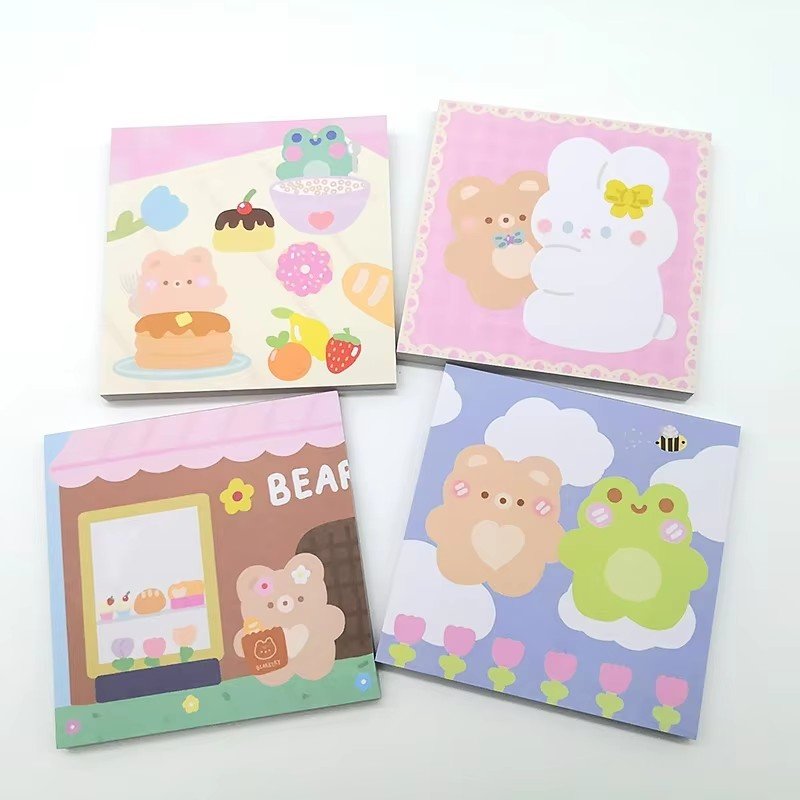Custom Lined Manufacturers Notebook Cute Cartoon Style Student School Supplies Convenience Stickers Memo Pads Sticky Notes