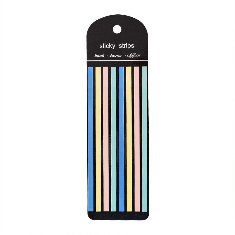Thin Strip Index Stickers Classification Fluorescent Macaron Translucent Sticky Notes Hand Account Note Message Label