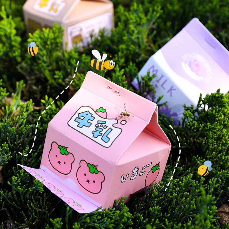 Milk Carton Notepad Cartoon Memo Pad Scrapbooking Diy Note Kawaii Stationery School Supplies
