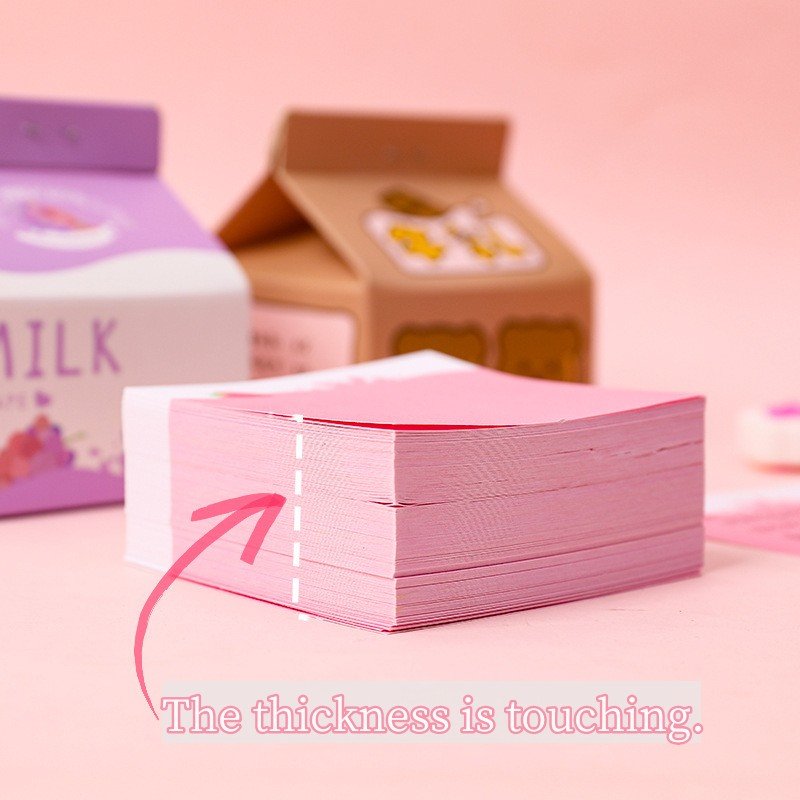 Milk Carton Notepad Cartoon Memo Pad Scrapbooking Diy Note Kawaii Stationery School Supplies