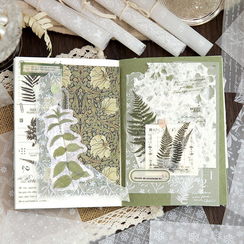 8sheets/pack material paper light time series literary and artistic small fresh handbook decorative materials 4 selection