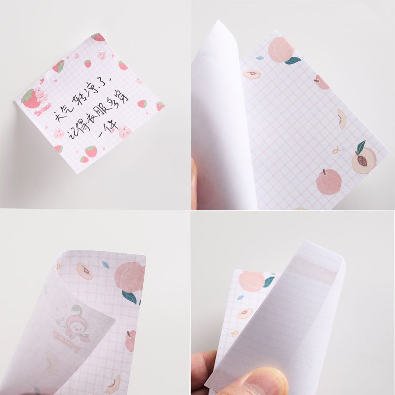 Cute kawaii self-adhesive memo pad sticky notes pad stationery custom sticky notes