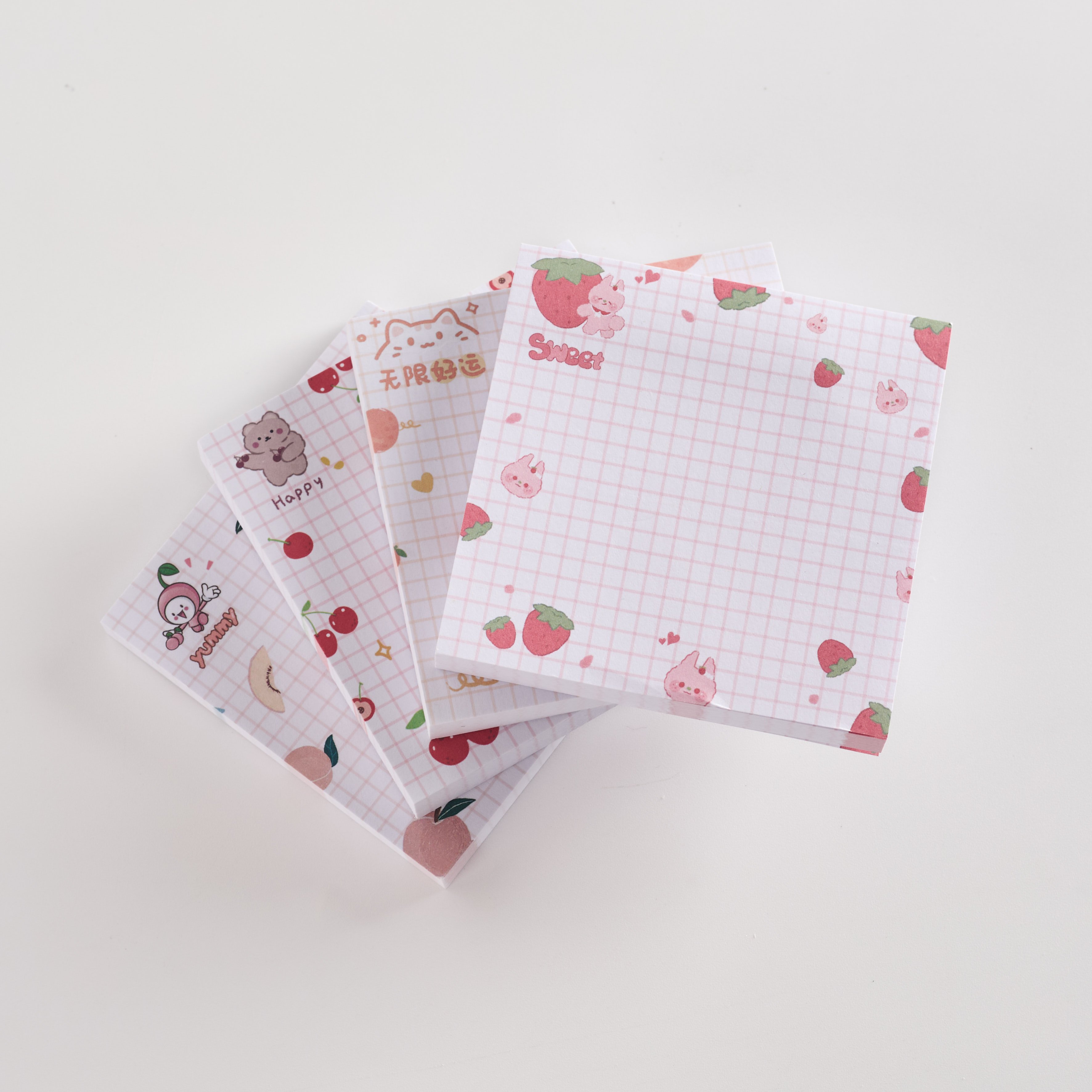 Cute kawaii self-adhesive memo pad sticky notes pad stationery custom sticky notes
