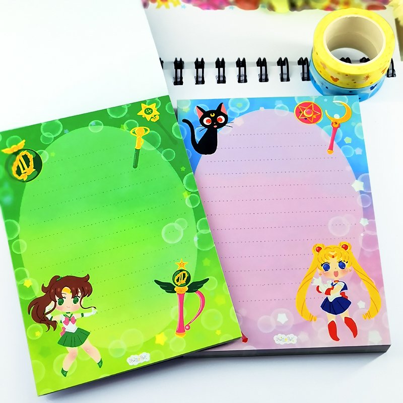 custom printed kawaii washi tape and memo pads cute shape stationery notepad manufacturer