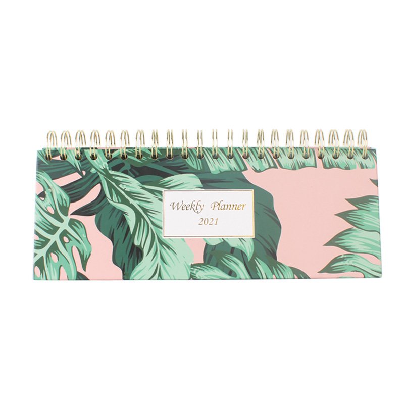 Tropical Plants Spiral Bound Undated Weekly Planner Pad Scheduler For Offices
