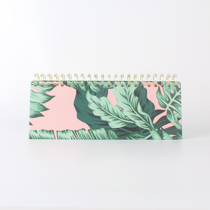 Tropical Plants Spiral Bound Undated Weekly Planner Pad Scheduler For Offices