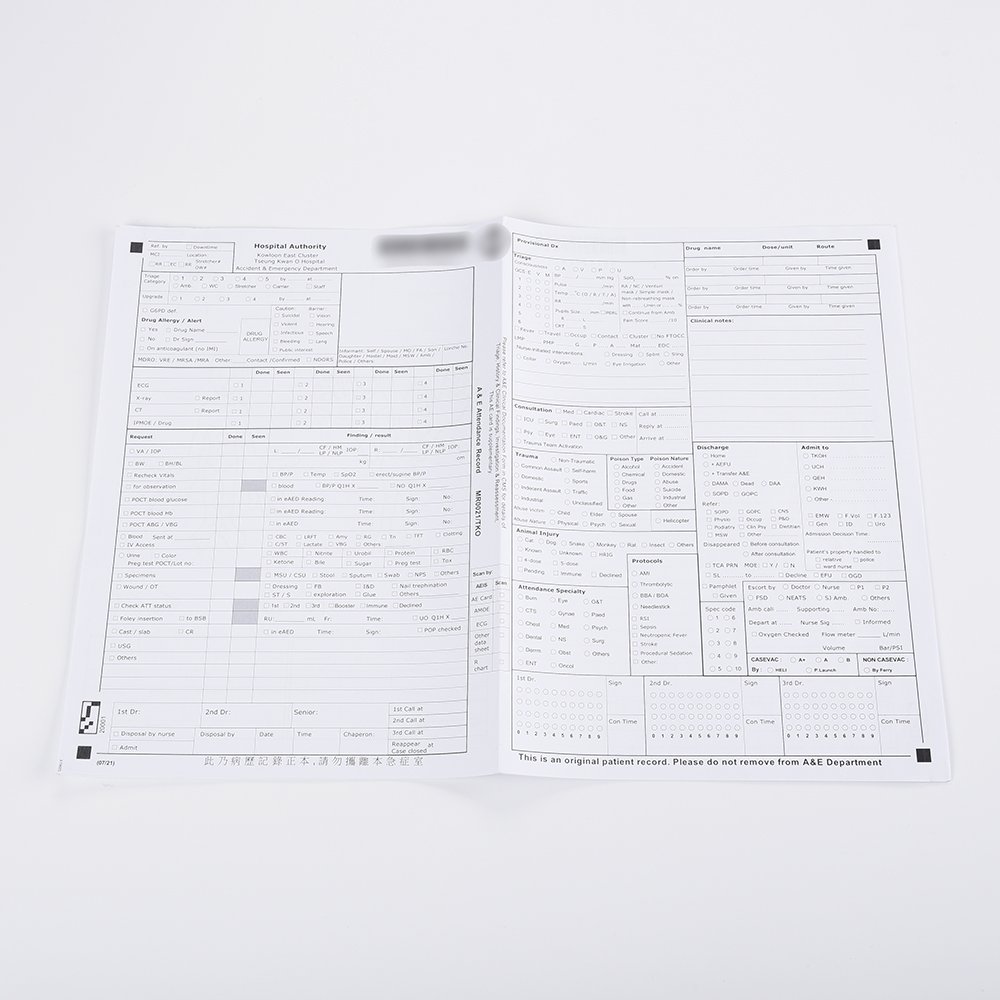 Long Bond Paper Professional Accident Emergency Record Printing Paper For Hospital Use