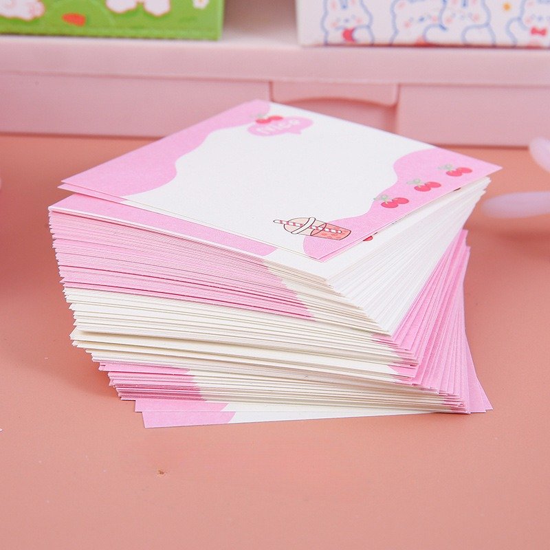 School Supplies Creative Milk Boxed Convenience Stickers Cartoon Shaped Memo Color Stickers Office Notebook
