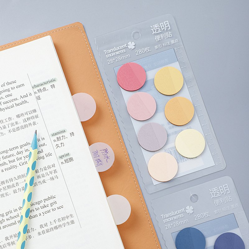 PET Clear Notepad Page Marker Transparent Sticky Notes Post Custom Index Tab Sticker Writable Memo Pad It Self Adhesive Bookmark