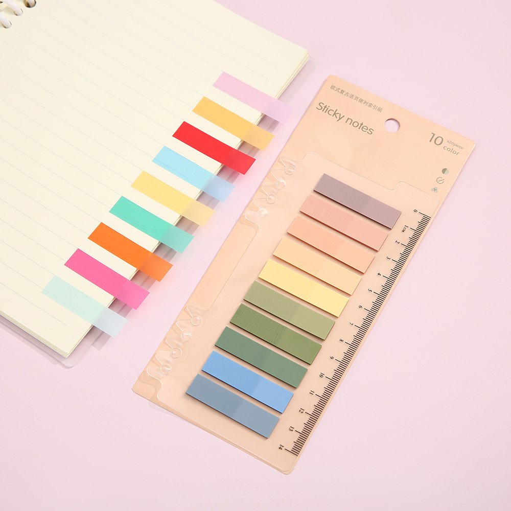 1pcs 8.26*3.34 in Temporary Bookmark Enhance Organization Custom Transparent Sticky Notes memo pad