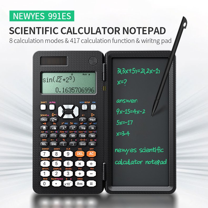 Digital Mini Science Calculator Writing Pad 16 Digit Lcd Display Scientific Calculator Drawing Tablet