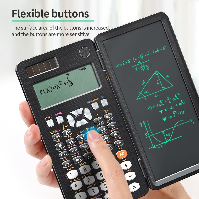 Digital Mini Science Calculator Writing Pad 16 Digit Lcd Display Scientific Calculator Drawing Tablet