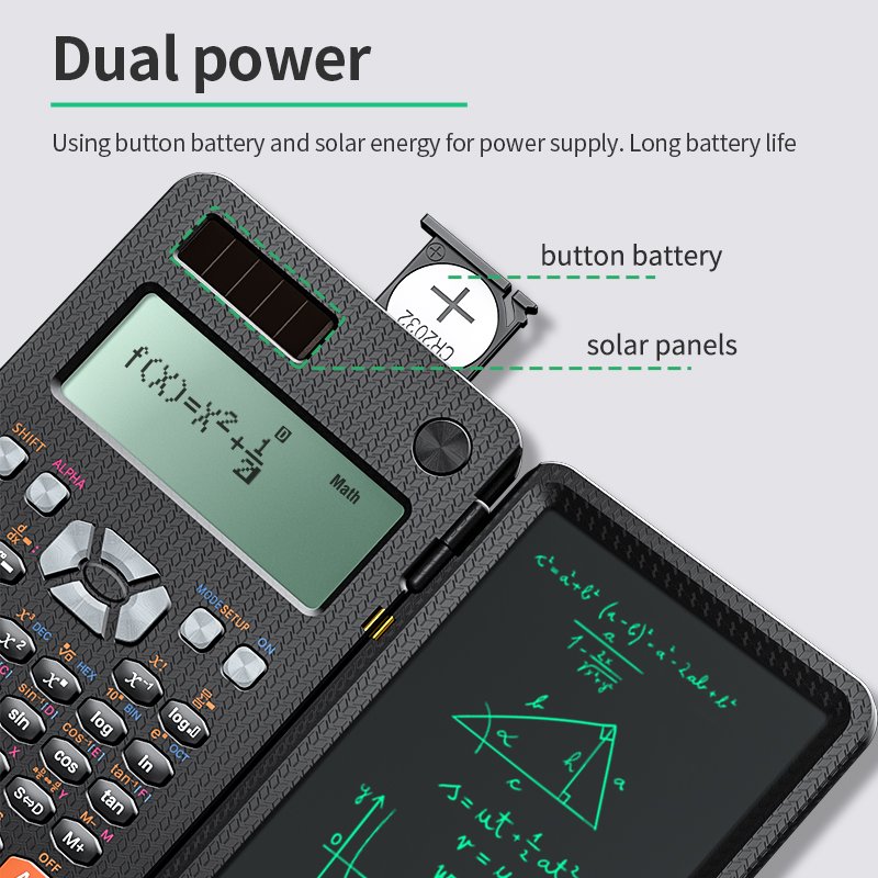 Digital Mini Science Calculator Writing Pad 16 Digit Lcd Display Scientific Calculator Drawing Tablet
