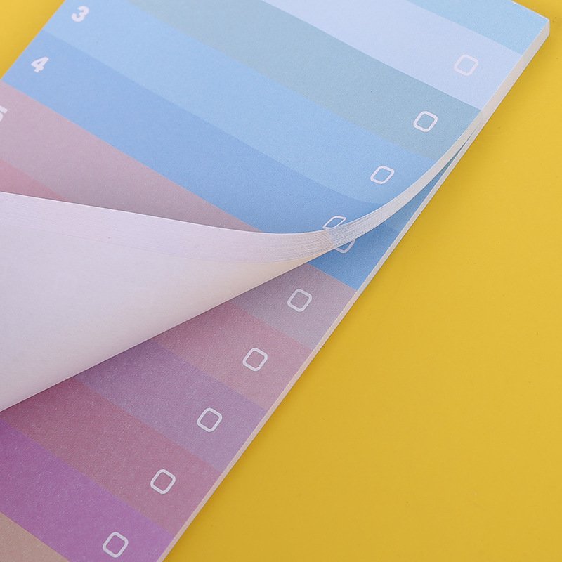Wholesale Multi-colored rainbow note pad Shopping planner Notepad Office Study To Do List note pads