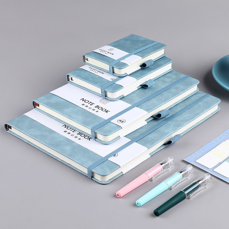 Factory Custom Logo Soft Cover Leather Notebook Stationery Supplies A5 A6 A7 Small Cute Diary Memo Pad Journal For School Office