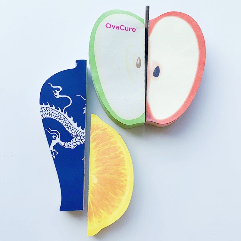 Korean Vegetable Art Decoration Non-adhesive Tear Off 3D Stereo Apple Pear Fruit Shaped Memo Paper Pad Students Sticky Notes