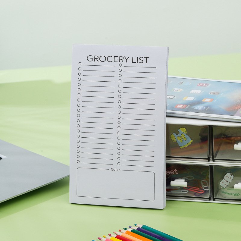 Grocery LIST Shopping list magnetism note pad Writing pad Refrigerator magnet line Message note Decorative customizable