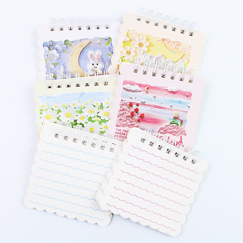 Cartoon ins Flower series coil notebook student stationery wholesale mini-Portable small notebook