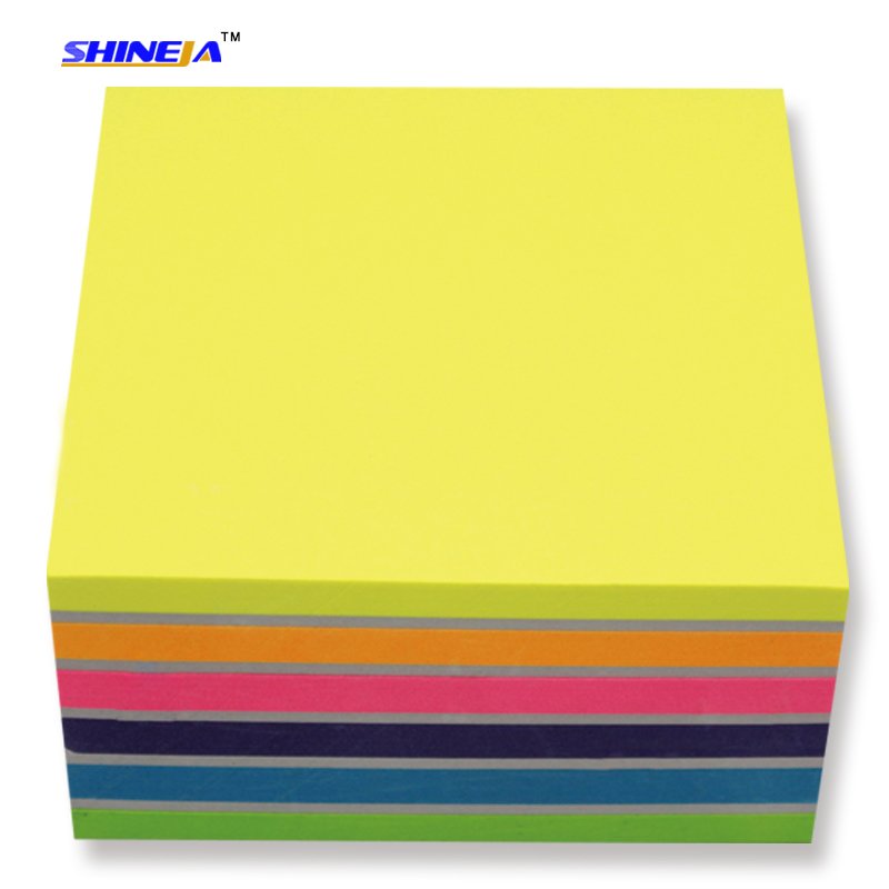 Assorted colorful self-adhesive removable sticky notes cube in good quality