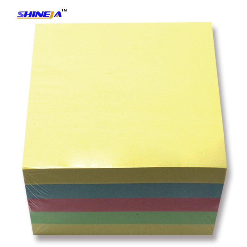 Assorted colorful self-adhesive removable sticky notes cube in good quality