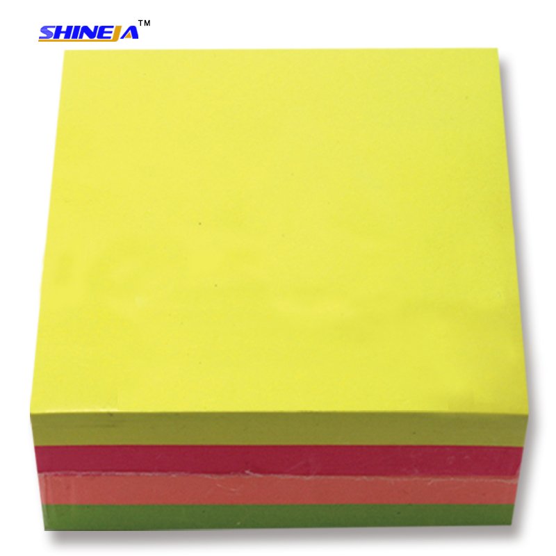 Assorted colorful self-adhesive removable sticky notes cube in good quality