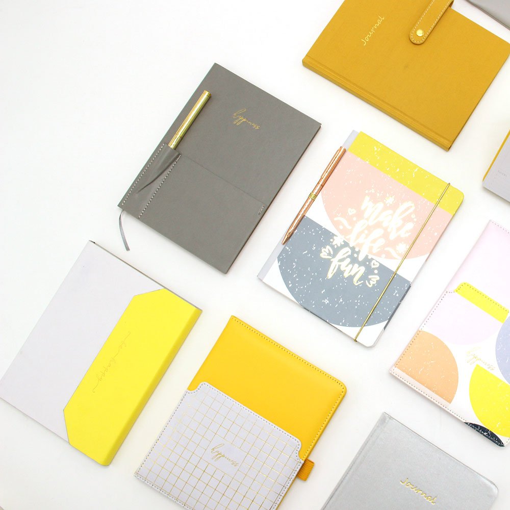 FSC Certified Office Supplies Customizable Logo Journal Dairy Notebook Note Book With Pen Hole For School Student Diary Paper