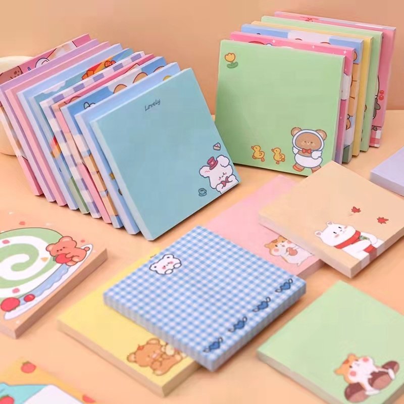 Reusable Kawaii Memo Pads Paper Custom Printed Sticky Notes For Office