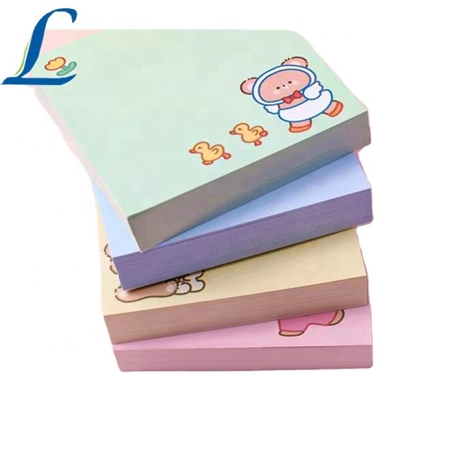 Reusable Kawaii Memo Pads Paper Custom Printed Sticky Notes For Office