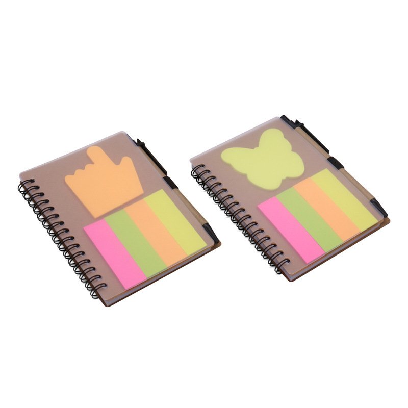 Customization Kraft Paper Detachable custom spiral stickers book tab reusable Stationery Simple Memo sticky note pads notepad