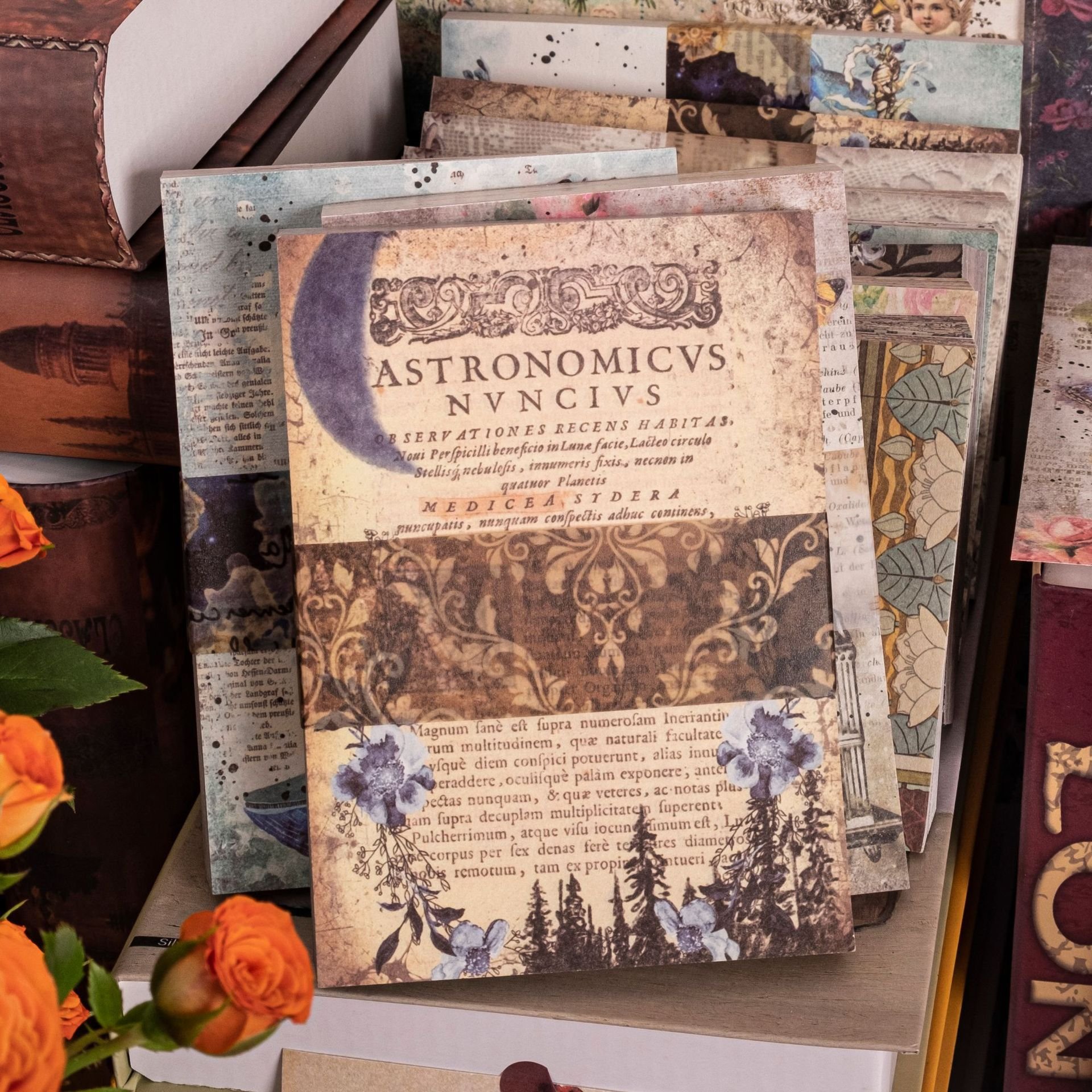 100pieces per pack Material Paper Book Wind Biography Letter Series Retro Collage Notebook DIY Note Base Paper 8 designs