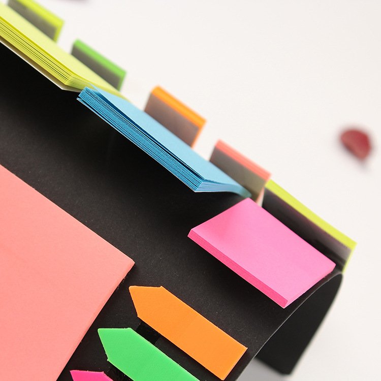 Replaceable Notebooks Combination Colored Sticky Notes Page Index Tabs Flags Mini Rectangular Notes Organizer Custom Set