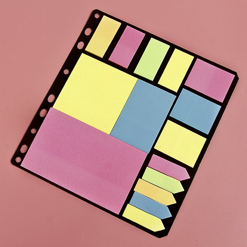 Replaceable Notebooks Combination Colored Sticky Notes Page Index Tabs Flags Mini Rectangular Notes Organizer Custom Set