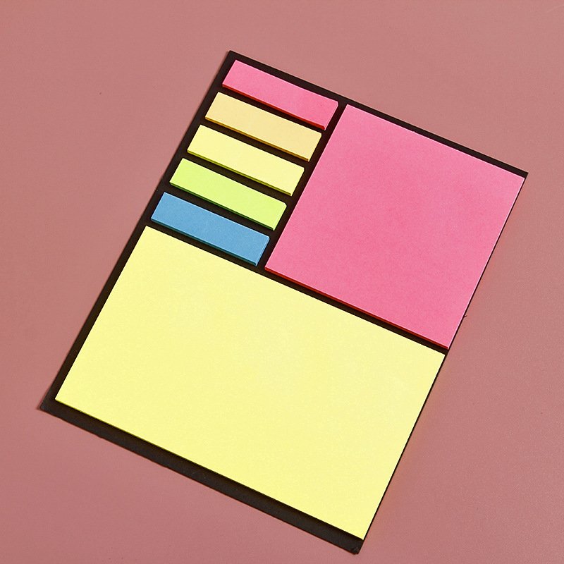 Replaceable Notebooks Combination Colored Sticky Notes Page Index Tabs Flags Mini Rectangular Notes Organizer Custom Set