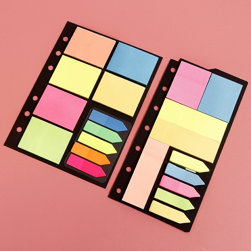 Replaceable Notebooks Combination Colored Sticky Notes Page Index Tabs Flags Mini Rectangular Notes Organizer Custom Set