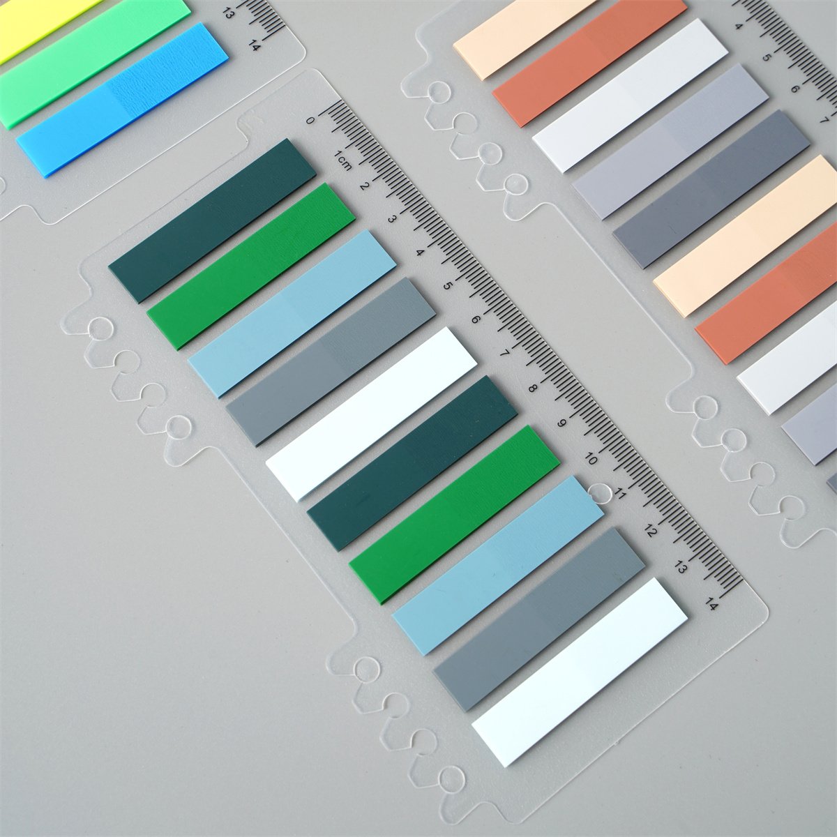 Wholesale Sticky Note Set Waterproof Transparent Color Papers Pads Note Reminders With Rule