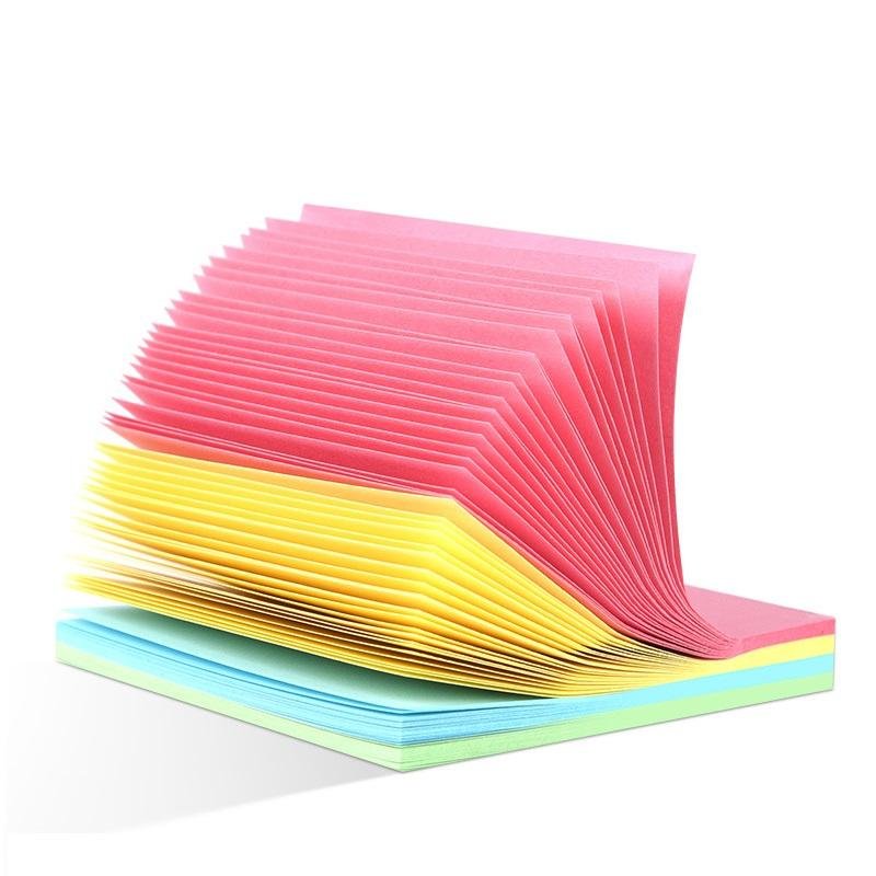 custom die cut fluorescent color sticky notes block stationery