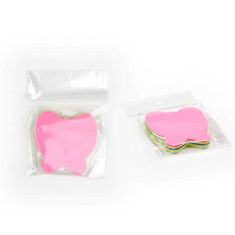 custom die cut fluorescent color sticky notes block stationery