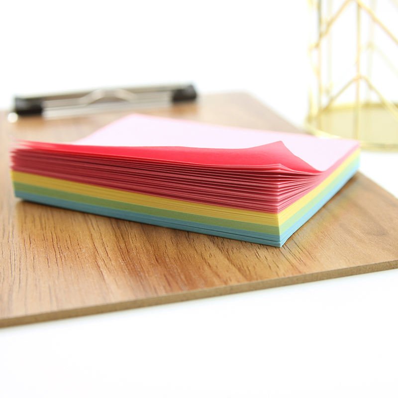Durable 5 colors office Paper Stickers index Posted Sticky It Note Pad Custom Memo Pad Sticky Notes