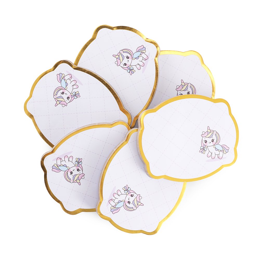New Fashion Portable Promotion Stationery Cute Sticky Notes Unicorn Foil Sticky Note With Gold Edges